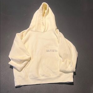 Grey Cloud Cream Hoodie with Front Pocket